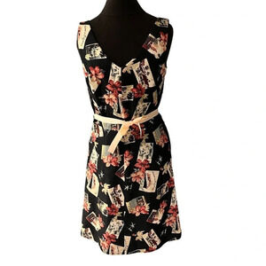 Citrine Postcard Dress Sleeveless V Neck Lined 6